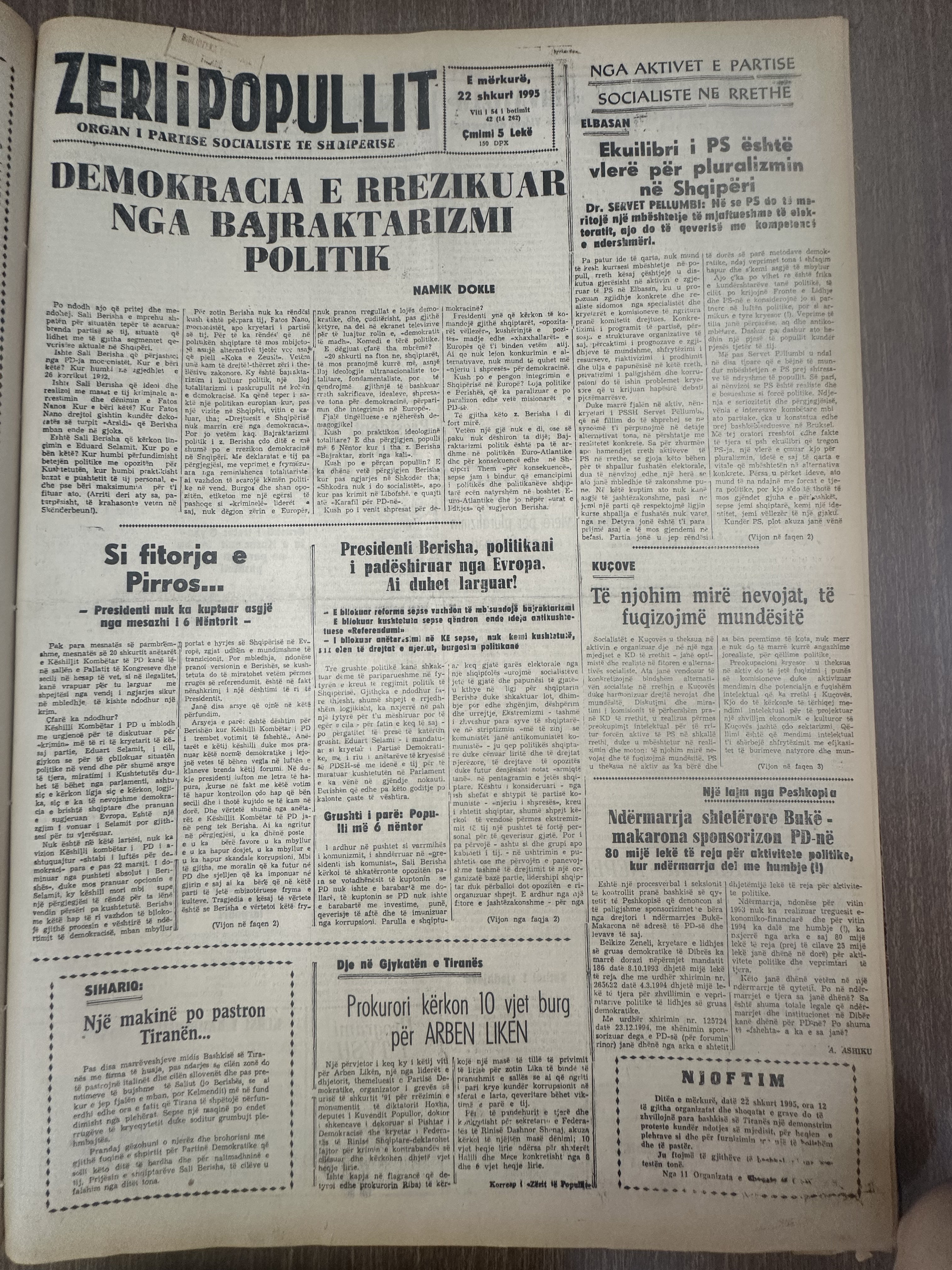 Zëri i Popullit 1995-02-22